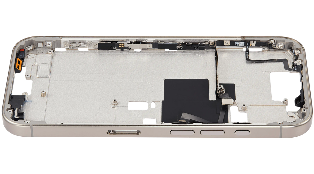 Midframe/Rahmen mit Power And Volume Button für iPhone 16 Pro (EU / Global Version) (Aftermarket Plus) (Natural Titanium)
