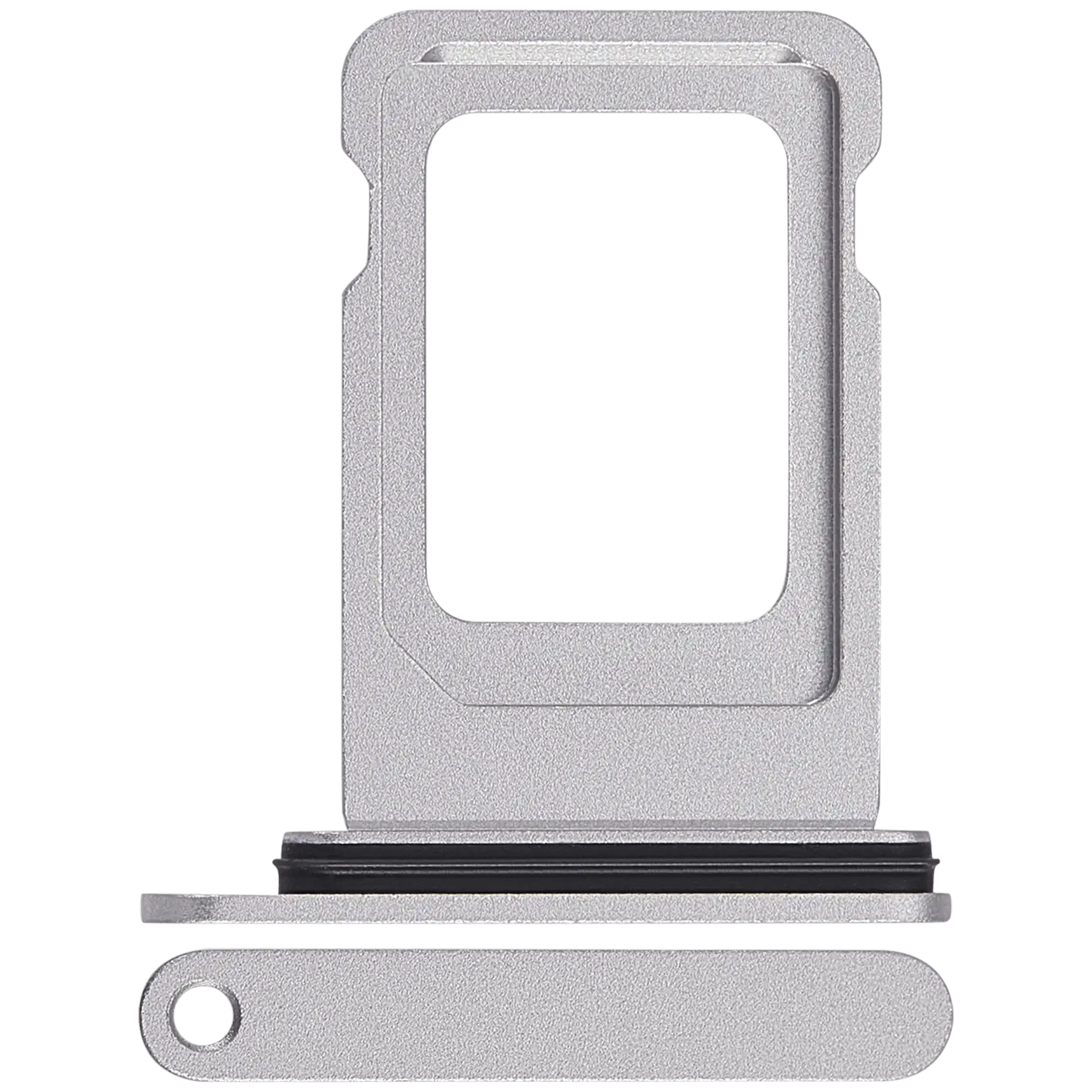 Einzel-SIM-Kartenfach kompatibel für iPhone 17 Pro / 17 Pro Max (Silber)