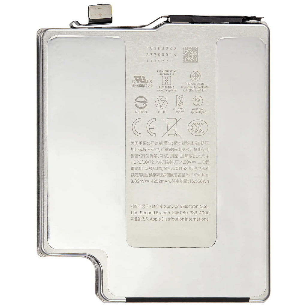 Replacement Akku für iPhone 17 Pro (gebrauchter OEM-Ausbau, Qualität A / SOH 99% to 100%) (US-Version)