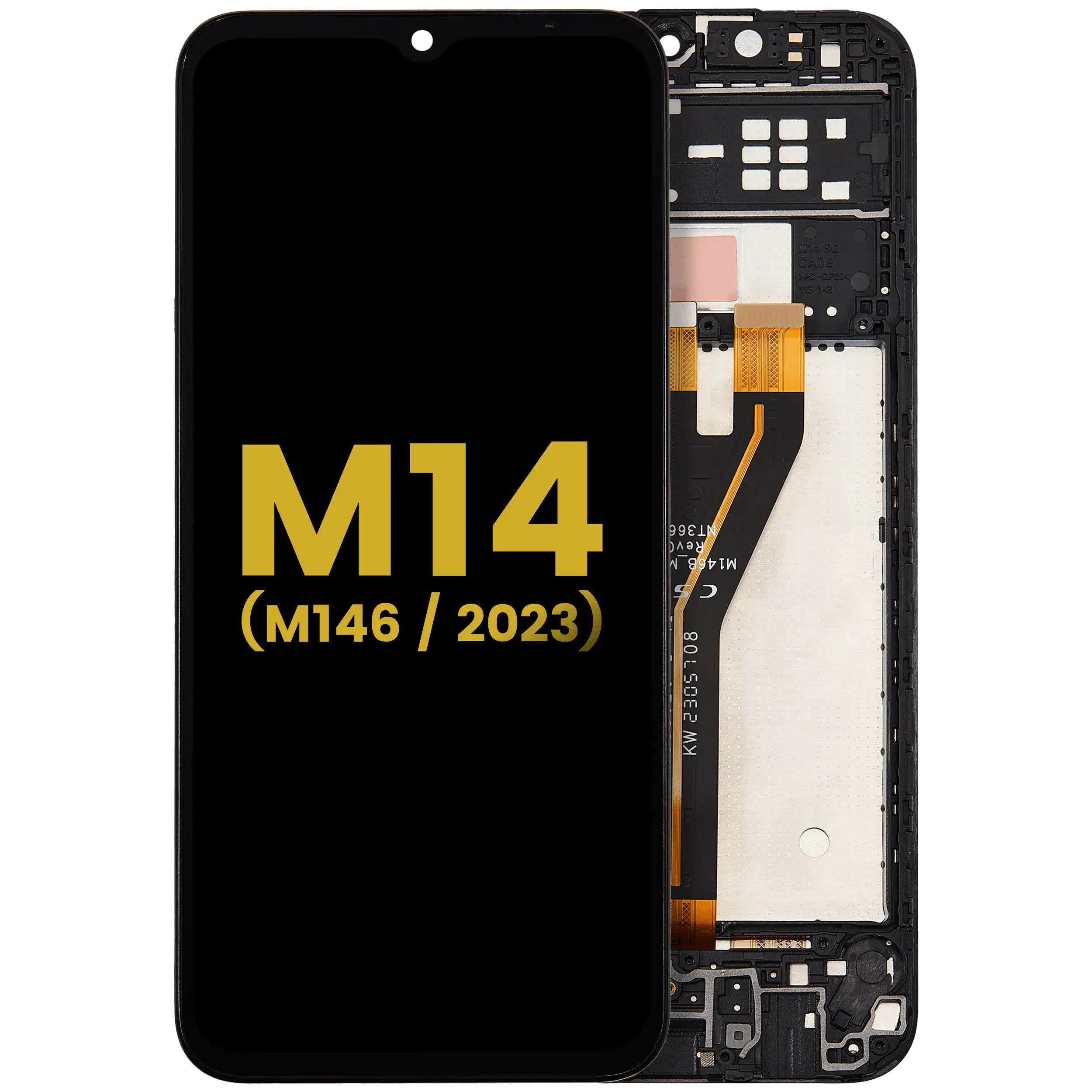 LCD-Display mit Rahmen Compatible für Samsung Galaxy M14 (M146 / 2023) (Refurbished) (Alle Farben)