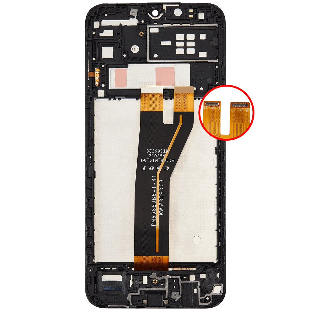 LCD-Display mit Rahmen Compatible für Samsung Galaxy M14 (M146 / 2023) (Refurbished) (Alle Farben)