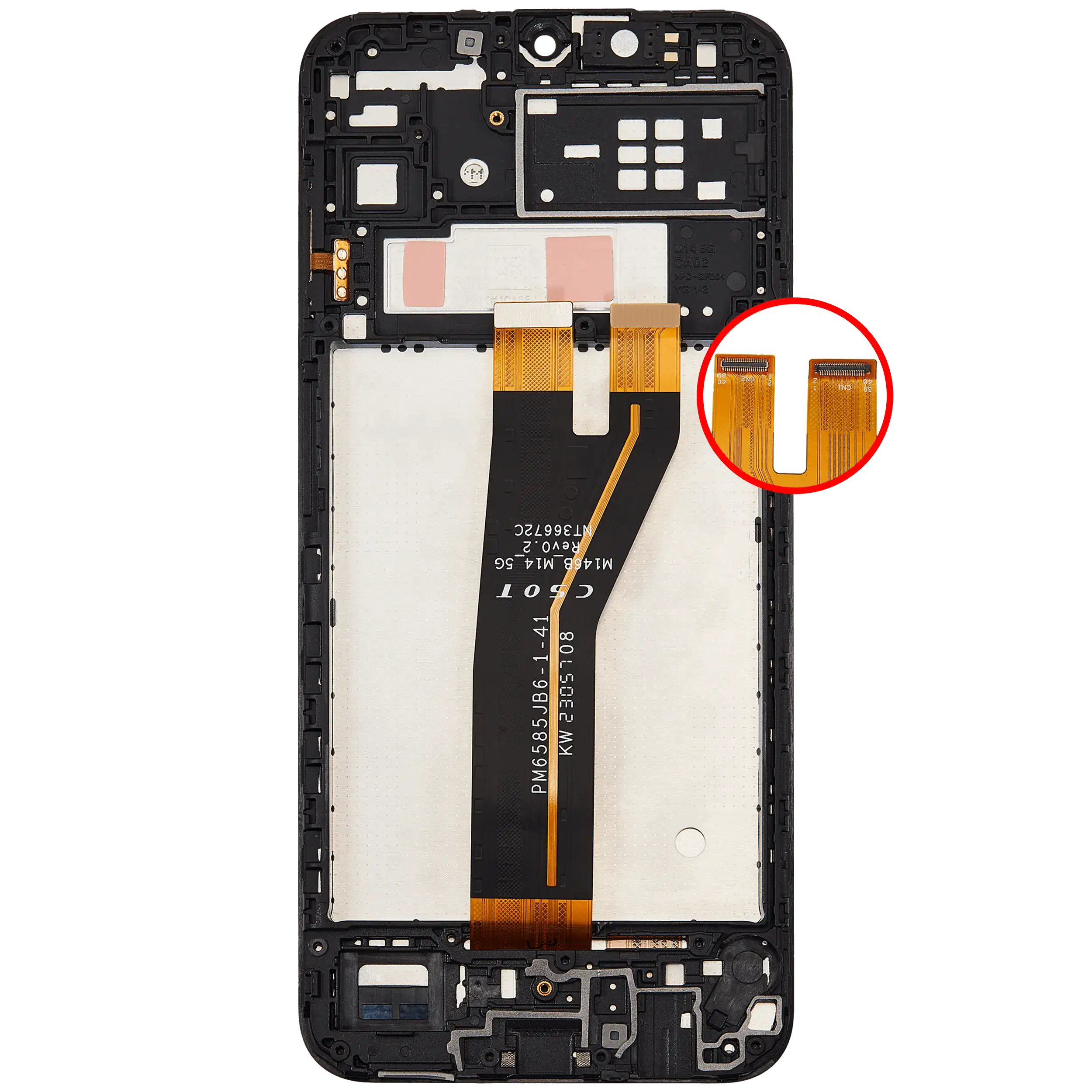 LCD-Display mit Rahmen Compatible für Samsung Galaxy M14 (M146 / 2023) (Refurbished) (Alle Farben)