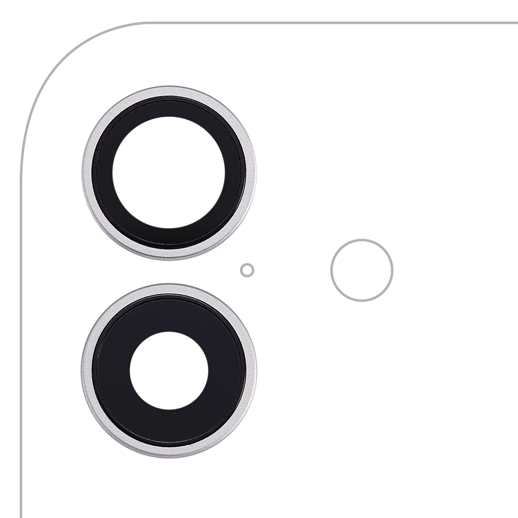 Rear Camera Lens with Holder and Frame for iPhone 17 (Premium) (White)