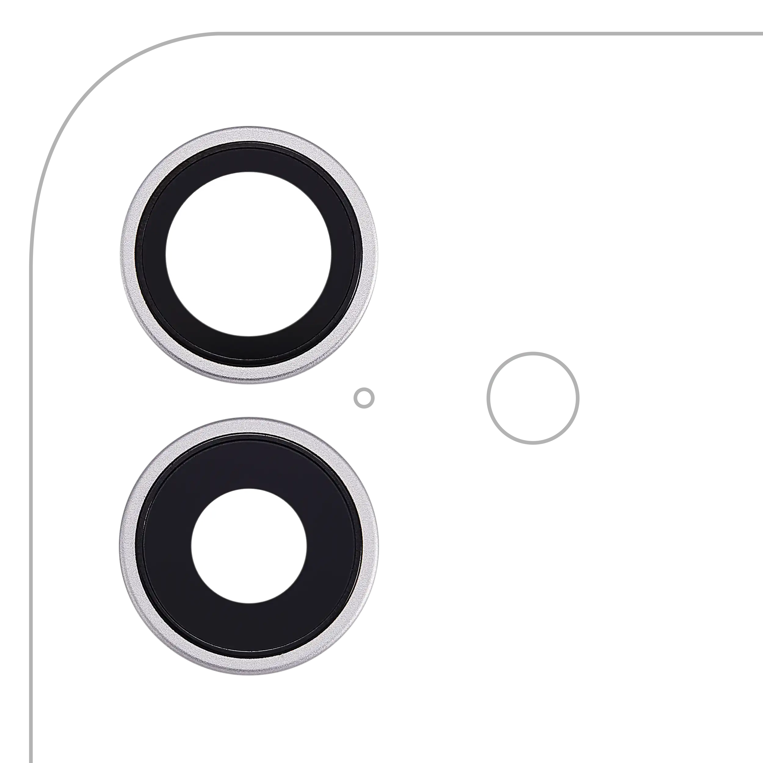 Rear Camera Lens with Holder and Frame for iPhone 17 (Premium) (White)