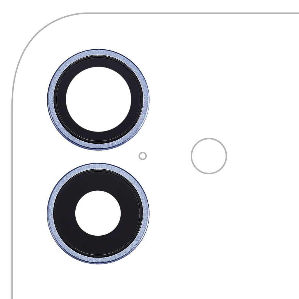 Rear Camera Lens with Holder and Frame for iPhone 17 (Premium) (Mist Blue)
