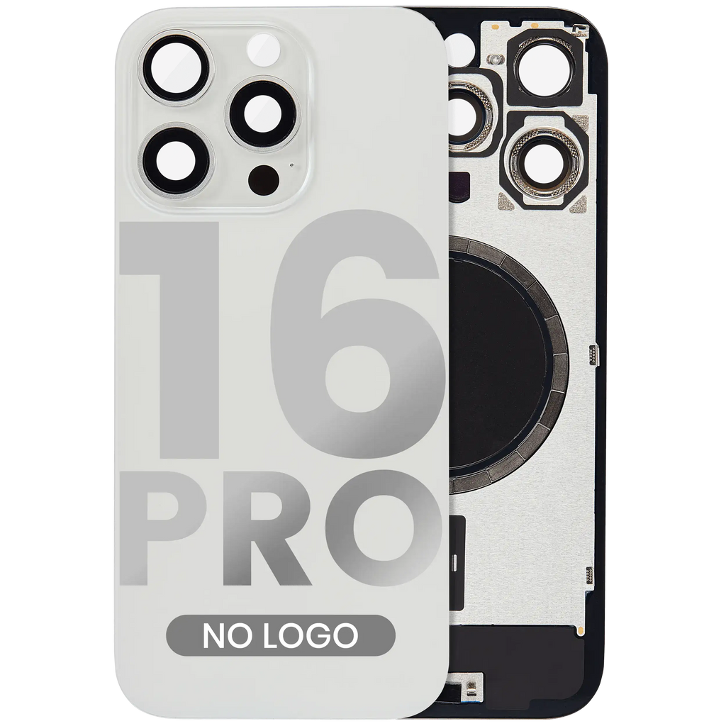 Back Cover with MagSafe Magnet for iPhone 16 Pro (Aftermarket) (White Titanium) (without Logo)