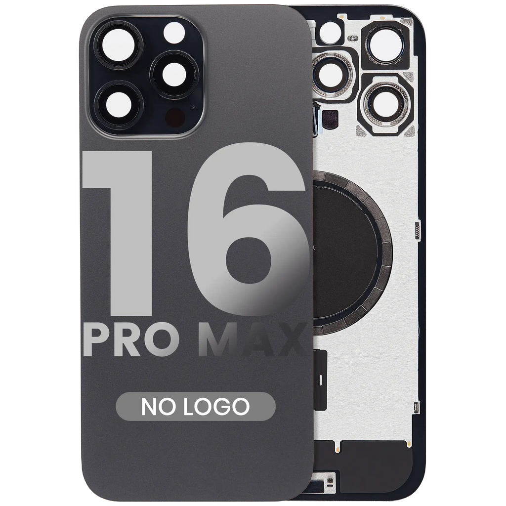 Back cover with MagSafe magnet for iPhone 16 Pro Max (Aftermarket) (Black Titanium) (no logo)