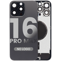 Backcover m. MagSafe f. iPhone 16 Pro Max (Schwarz Titanium) Aftermarket o. Logo