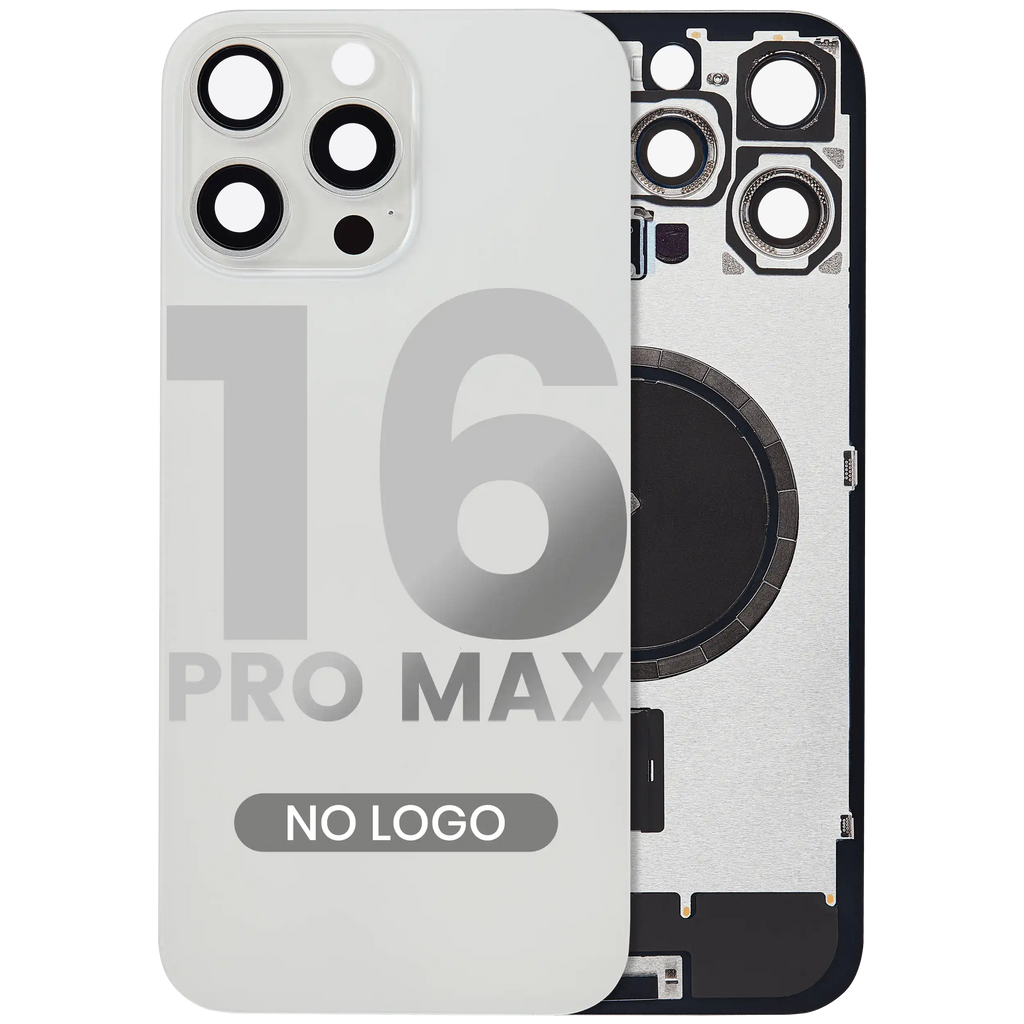 Back cover with MagSafe magnet for iPhone 16 Pro Max (Aftermarket) (White Titanium) (No Logo)