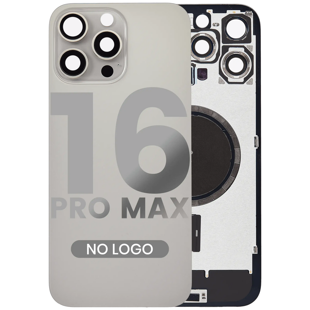 Back Cover with MagSafe Magnet for iPhone 16 Pro Max (Aftermarket) (Natural Titanium) (No Logo)