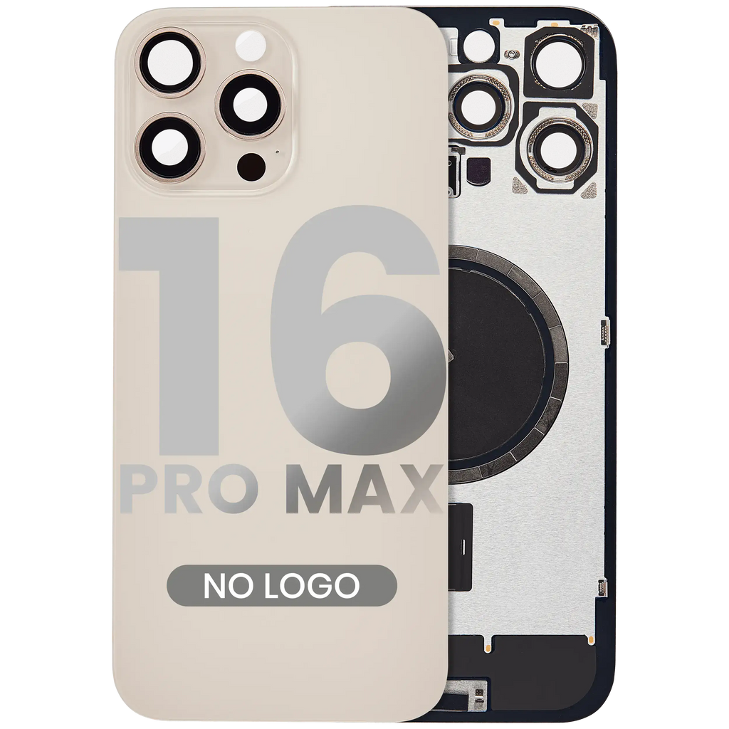 Back Cover with MagSafe Magnet for iPhone 16 Pro Max (Aftermarket) (Desert Titanium) (no logo)