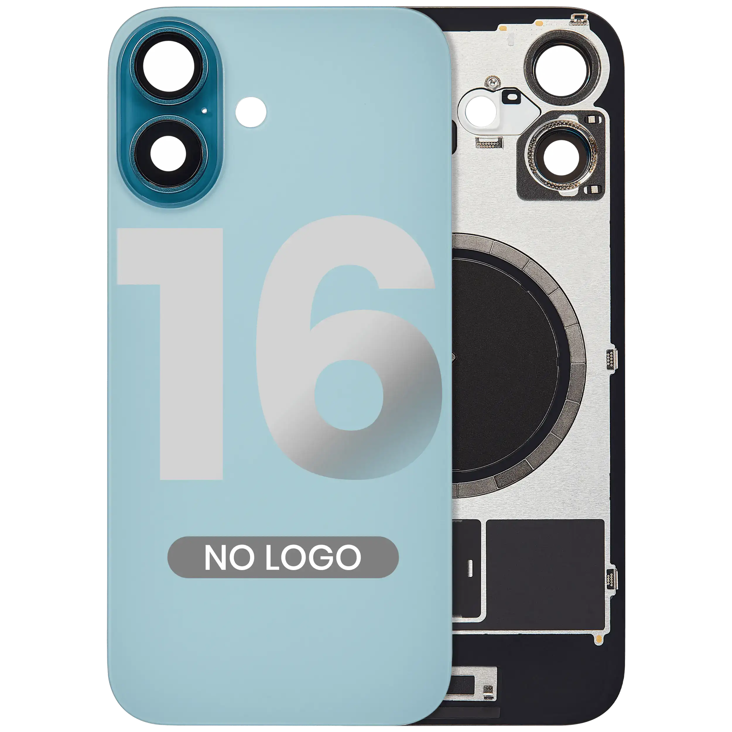 Backcover mit MagSafe Magnet für iPhone 16 (Aftermarket) (Teal) (ohne Logo)