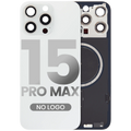 Back Cover with MagSafe Magnet for iPhone 15 Pro Max (Aftermarket) (White Titanium) (no logo)