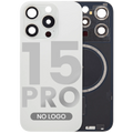 Backcover m. MagSafe f. iPhone 15 Pro Weiß Titanium Aftermarket o. Logo