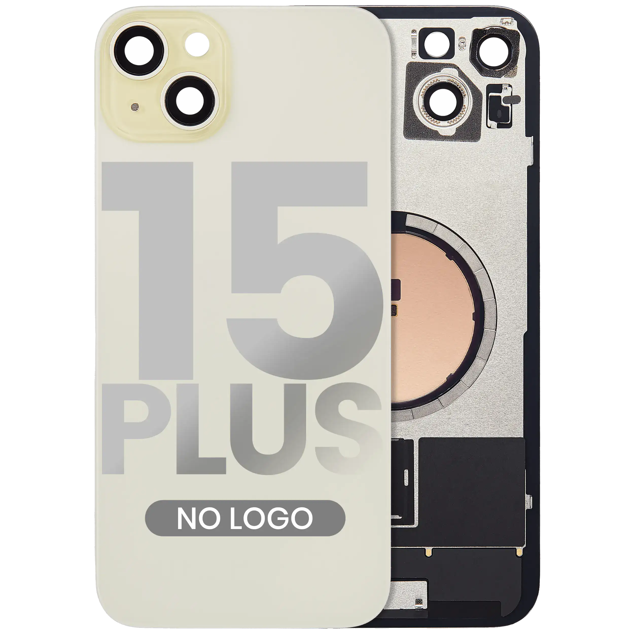Backcover mit MagSafe-Magnet für iPhone 15 Plus (Aftermarket) (Gelb) (ohne Logo)