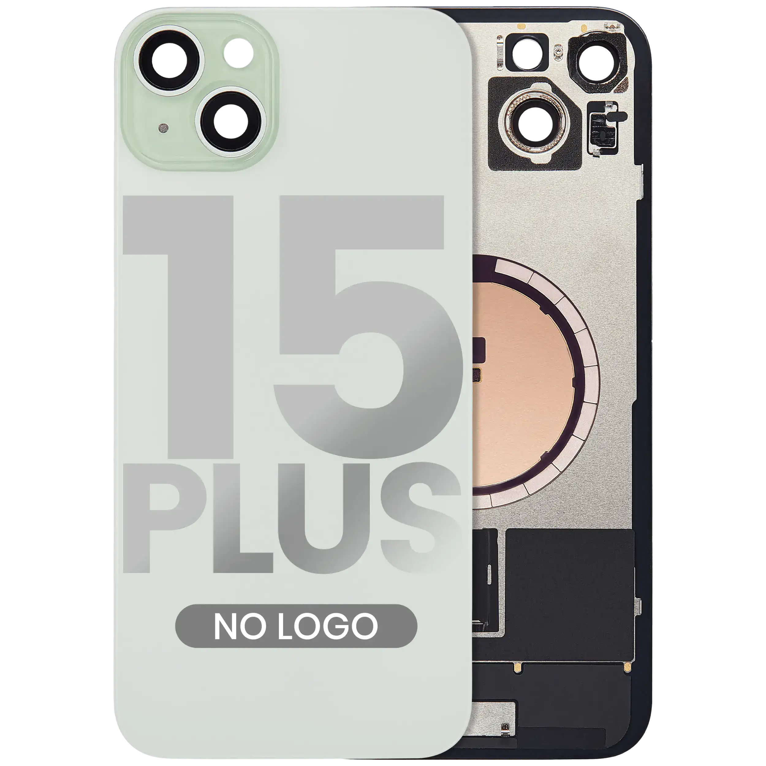 Backcover mit MagSafe-Magnet für iPhone 15 Plus (Aftermarket) (Grün) (ohne Logo)