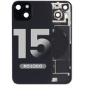 Back cover with MagSafe magnet, NFC & flash flex cable for iPhone 15 (Aftermarket) (Black) (without logo)
