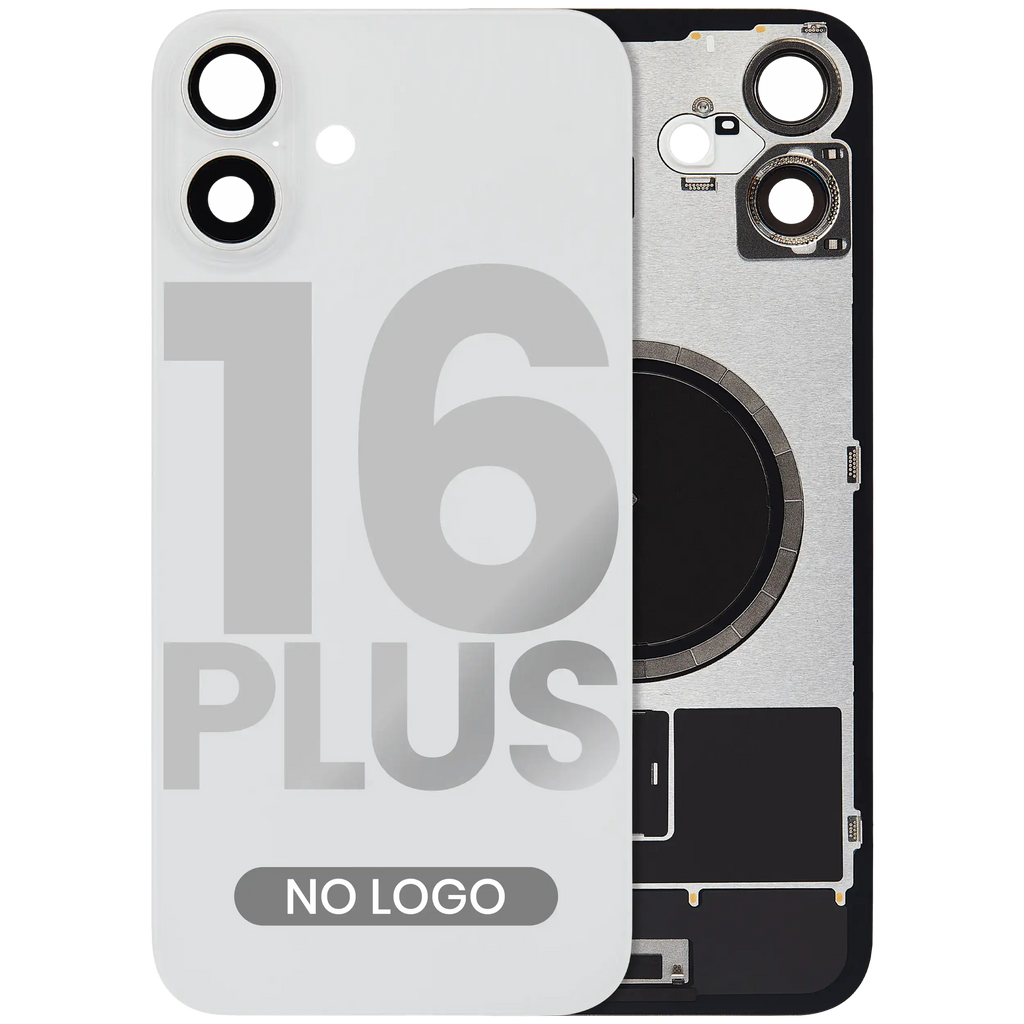 Back Cover with MagSafe Magnet for iPhone 16 Plus (Aftermarket) (White) (No Logo)