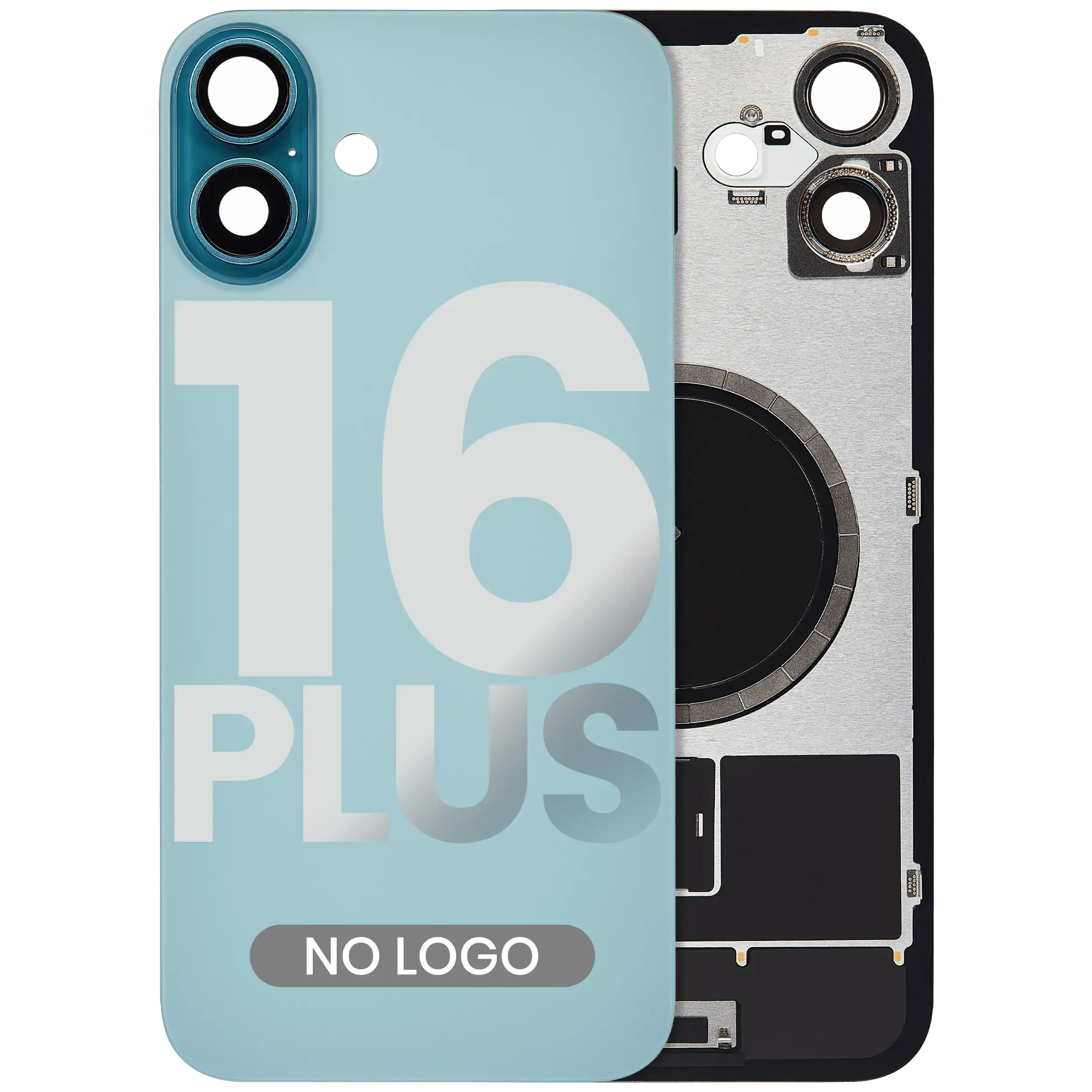 Back Cover with MagSafe Magnet for iPhone 16 Plus (Aftermarket) (Teal) (No Logo)