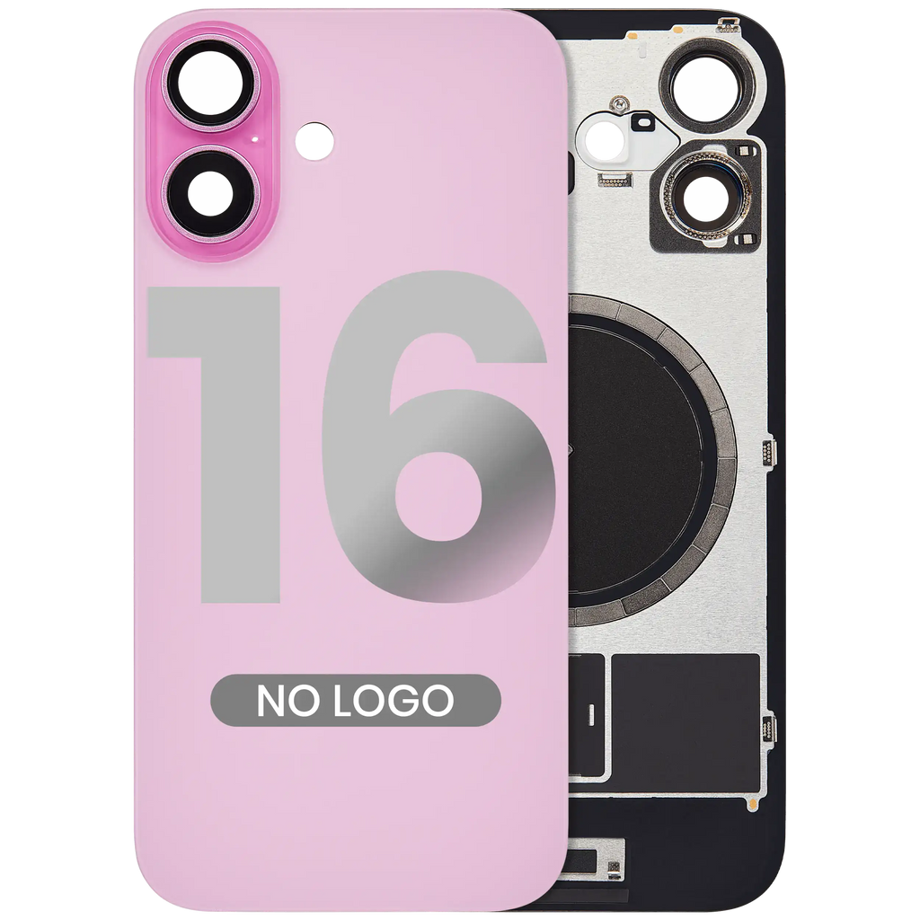 Back cover with MagSafe magnet for iPhone 16 (Aftermarket) (Pink) (No logo)