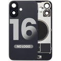 Back Cover with MagSafe Magnet for iPhone 16 (Aftermarket) (Black) (No Logo)