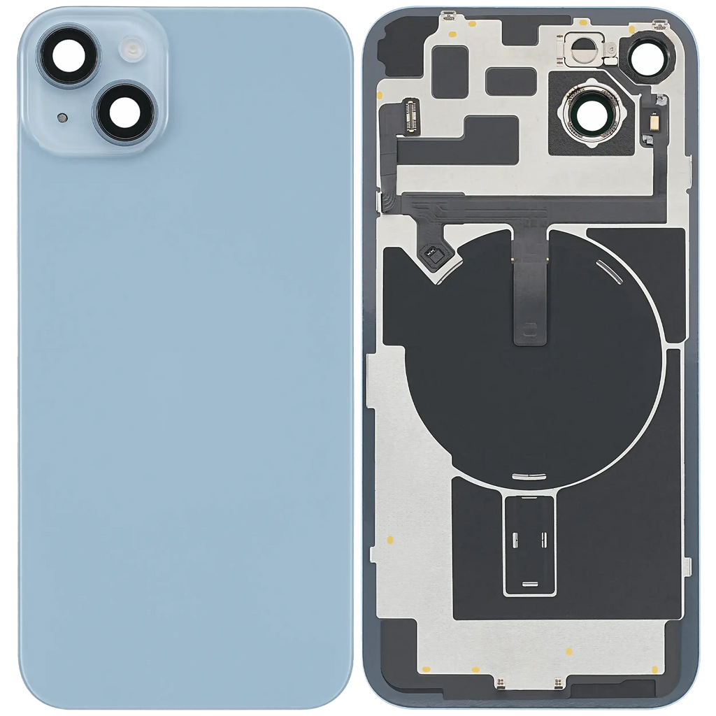 Backcover mit Stahlplatte mit Wireless NFC & MagSafe Magnet Pre-Installed für iPhone 14 Plus (ohne Logo) (Blau)