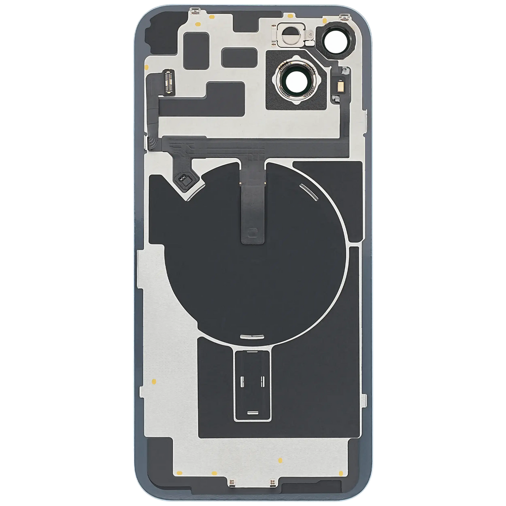 Backcover mit Stahlplatte mit Wireless NFC & MagSafe Magnet Pre-Installed für iPhone 14 Plus (ohne Logo) (Blau)