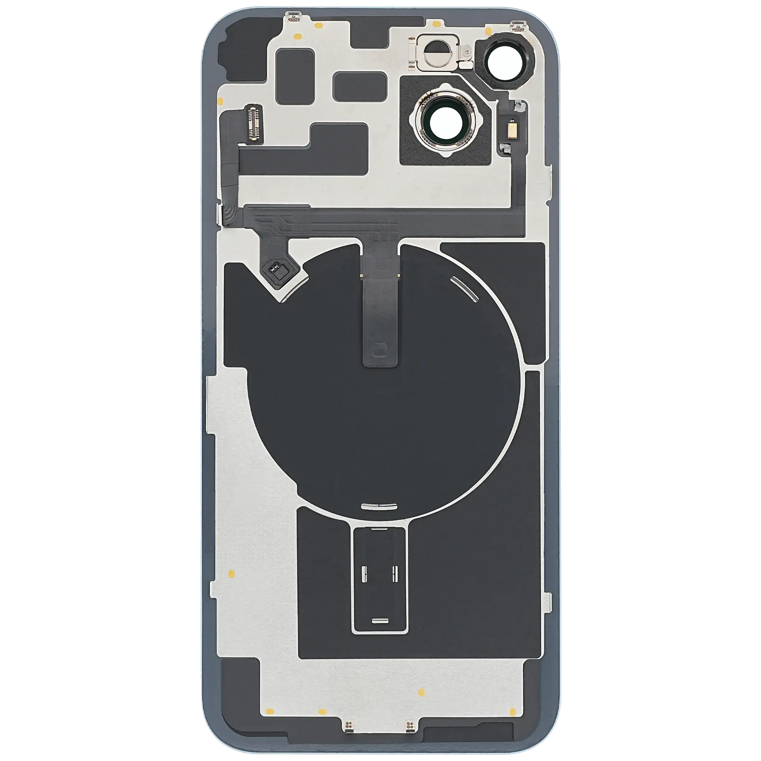 Backcover mit Stahlplatte mit Wireless NFC & MagSafe Magnet Pre-Installed für iPhone 14 Plus (ohne Logo) (Blau)