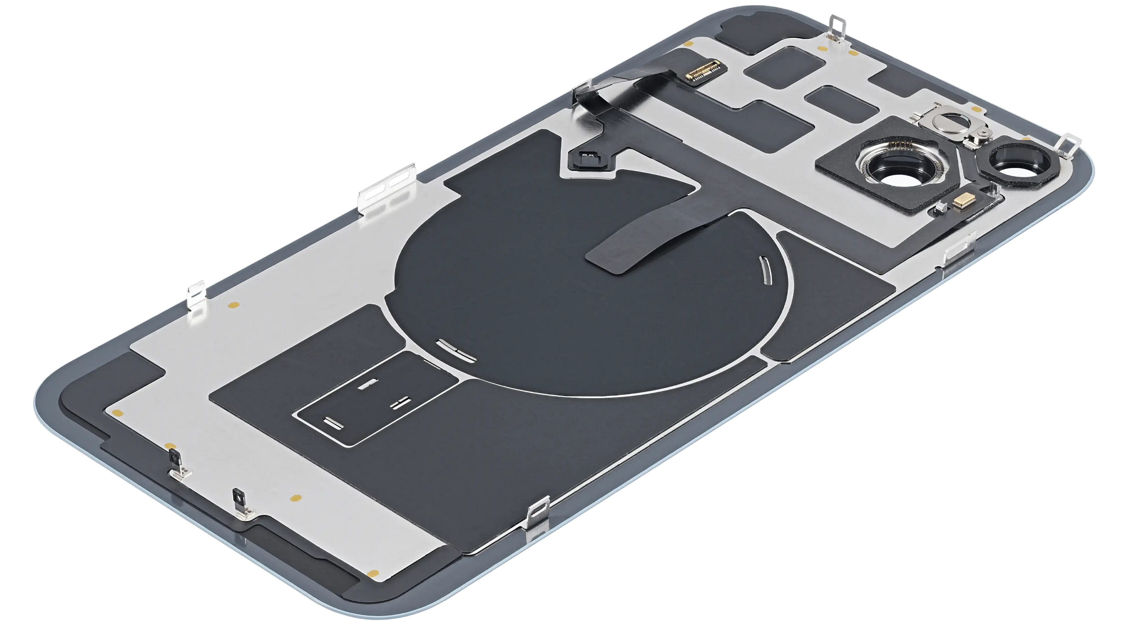 Backcover mit Stahlplatte mit Wireless NFC & MagSafe Magnet Pre-Installed für iPhone 14 Plus (ohne Logo) (Blau)