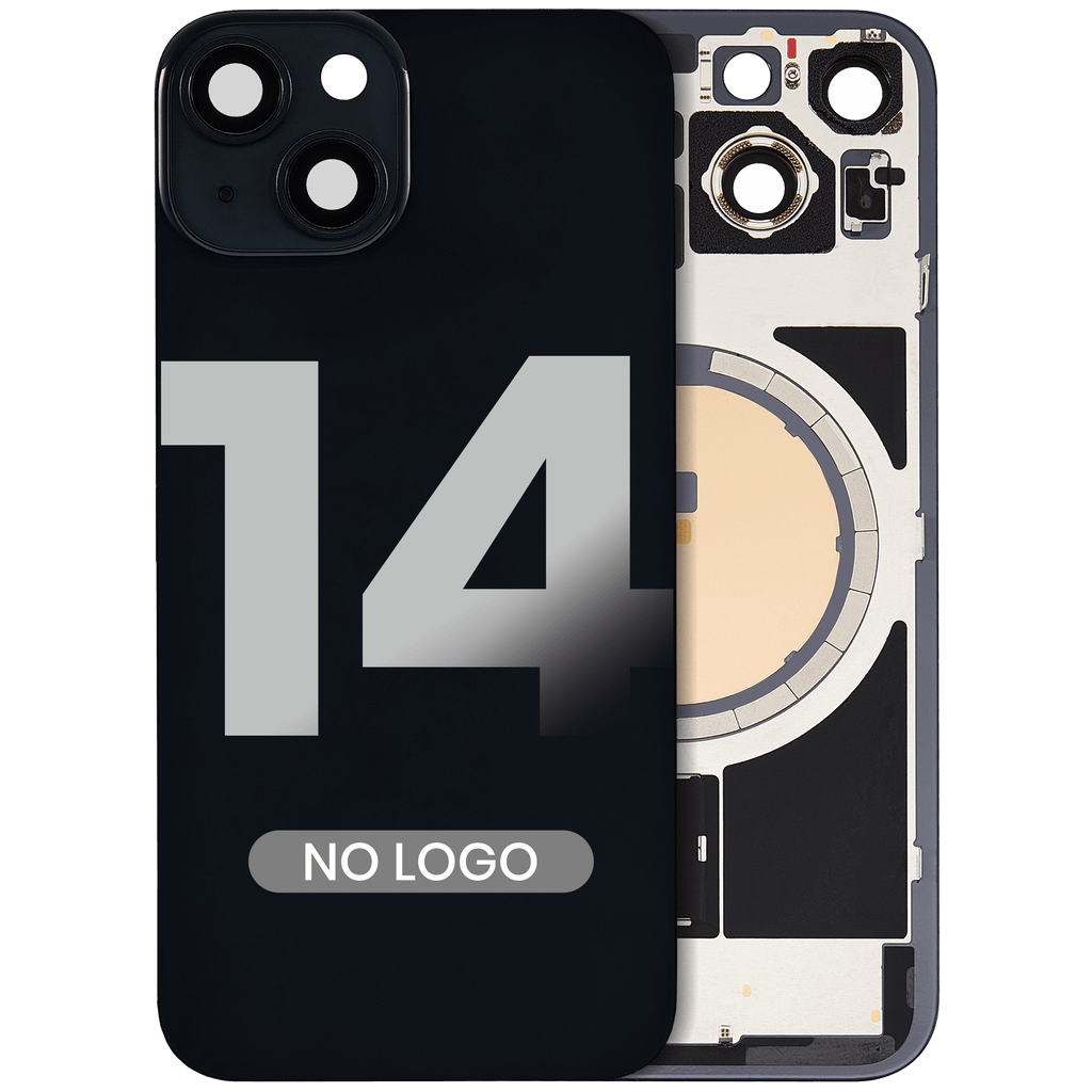 Back cover with MagSafe magnet for iPhone 14 (aftermarket) (Midnight) (no logo)