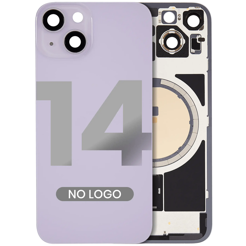 Back cover with MagSafe magnet for iPhone 14 (Aftermarket) (Purple) (without logo)