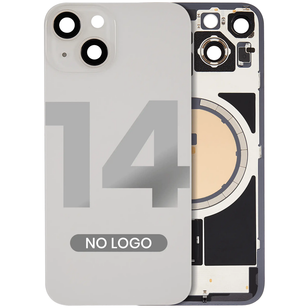 Back cover with MagSafe magnet for iPhone 14 (Aftermarket) (Starlight) (Without logo)