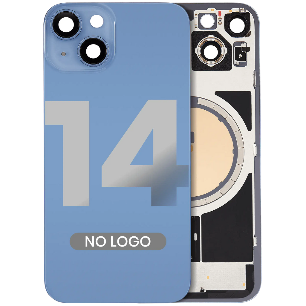 Back cover with MagSafe magnet for iPhone 14 (Aftermarket, Blue, no logo)