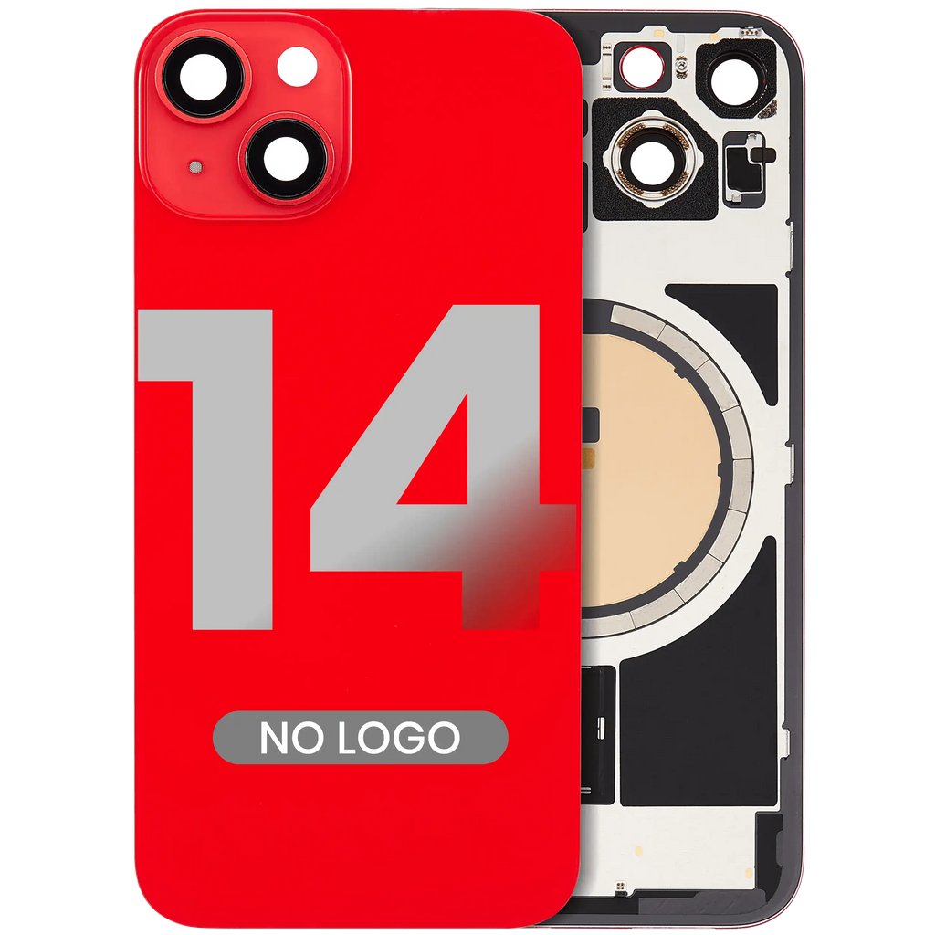 Backcover with MagSafe Magnet for iPhone 14 (Aftermarket) (Red) (No Logo)