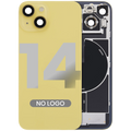 Back cover with steel plate and pre-installed NFC & MagSafe magnet for iPhone 14 (yellow, no logo)