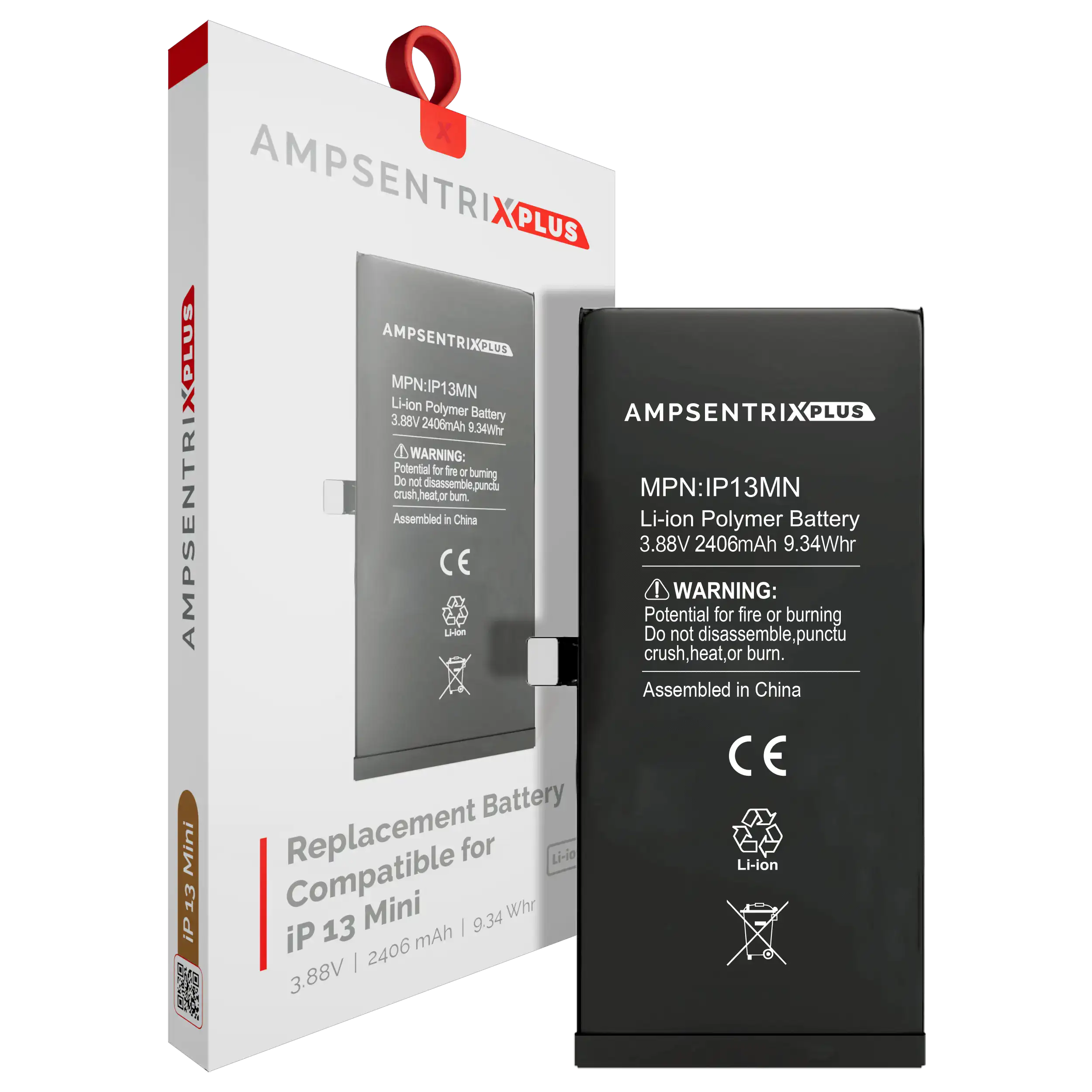 Ersatzbatterie für iPhone 13 Mini (AmpSentrix Plus)