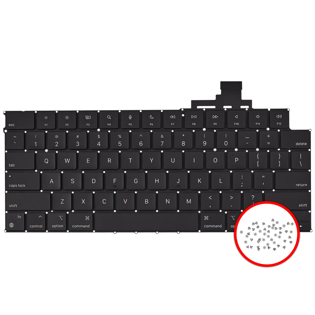 beleuchtete Tastatur mit Schrauben für MacBook Air 13" A2681 (US English)