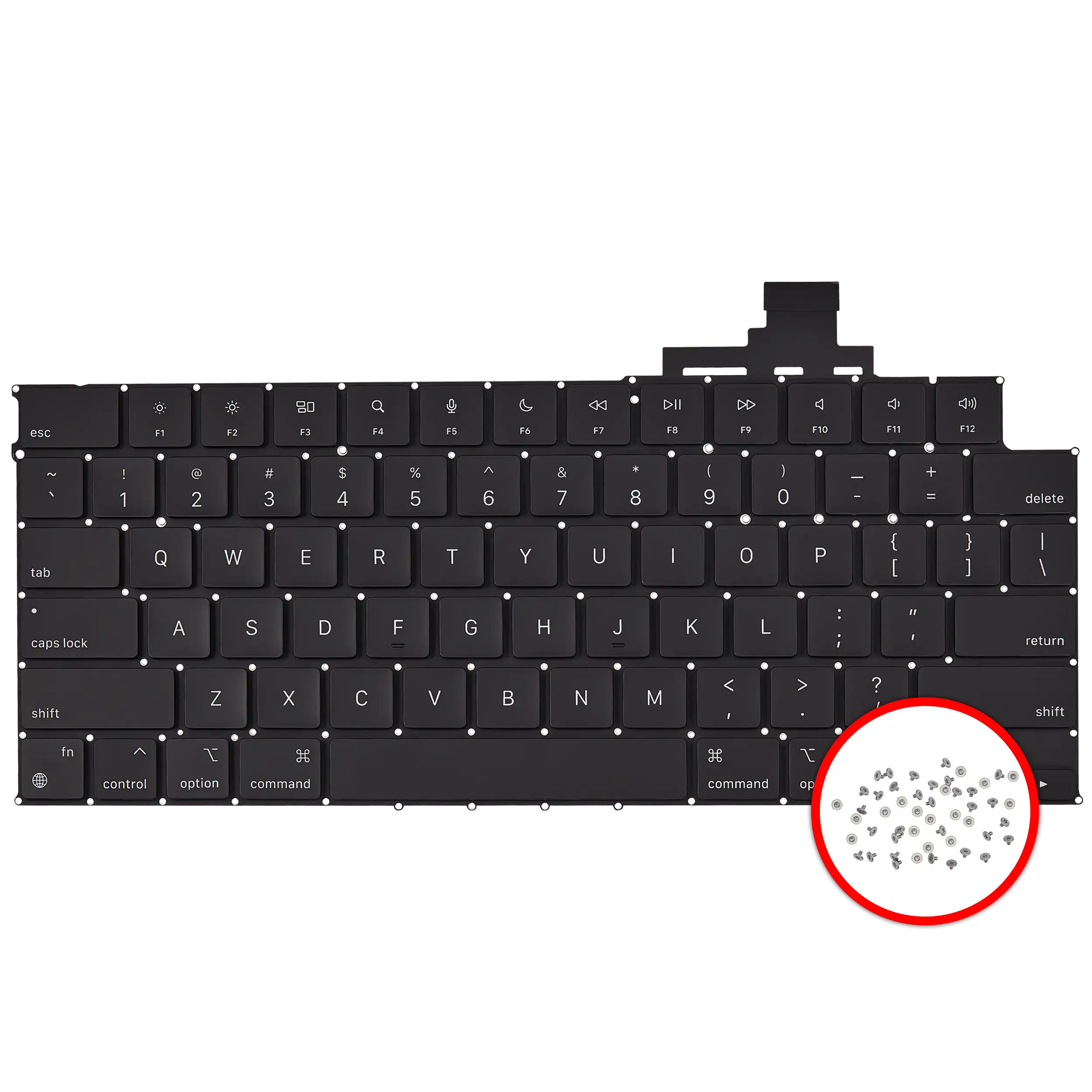 beleuchtete Tastatur mit Schrauben für MacBook Air 13" A2681 (US English)