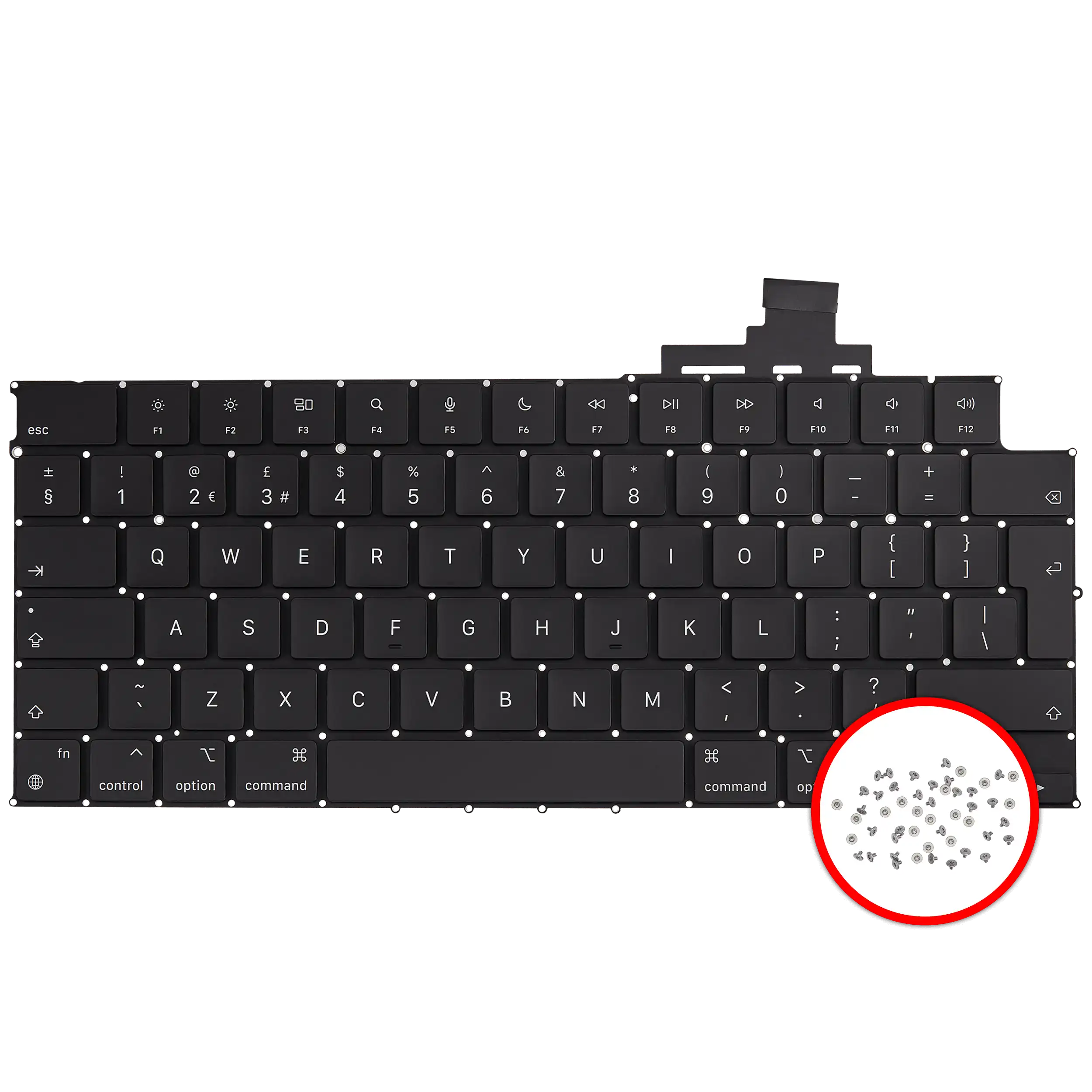 Tastatur mit Hintergrundbeleuchtung und Schrauben für MacBook Air A2681 UK