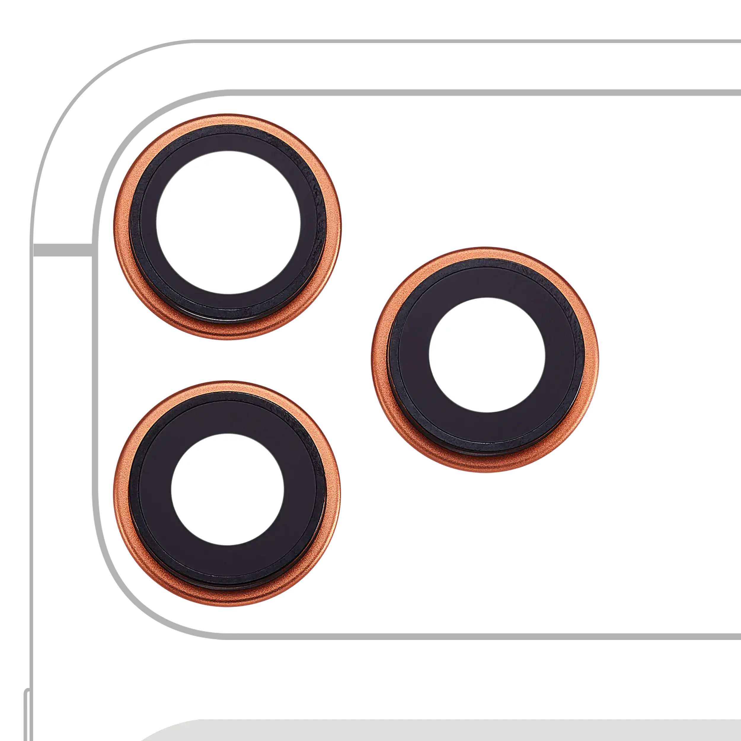 Kameralinse hinten mit Rahmen für iPhone 17 Pro/Pro Max Premium Cosmic Orange