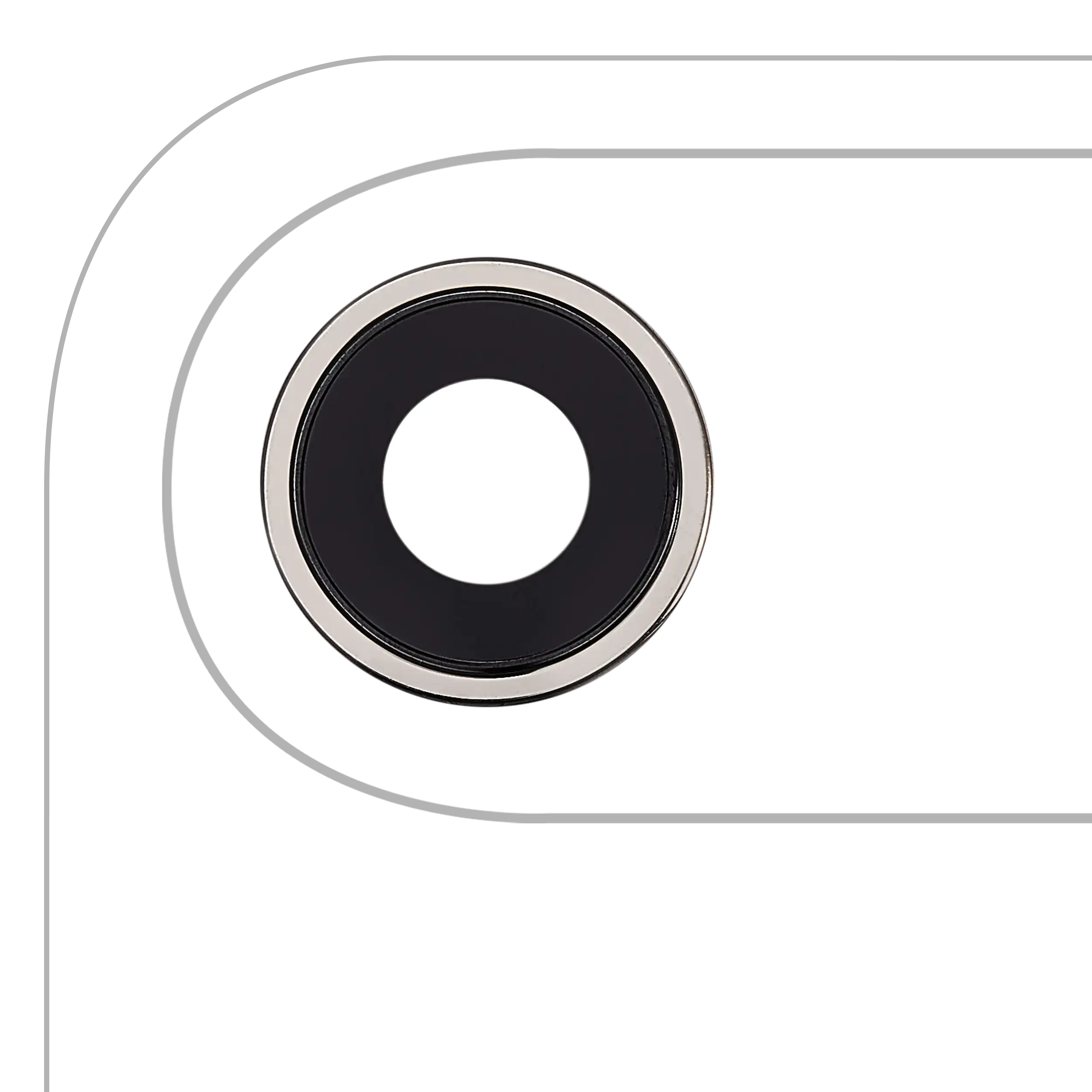 Rear Camera Lens with Holder and Frame for iPhone Air (Premium) (Light Gold)
