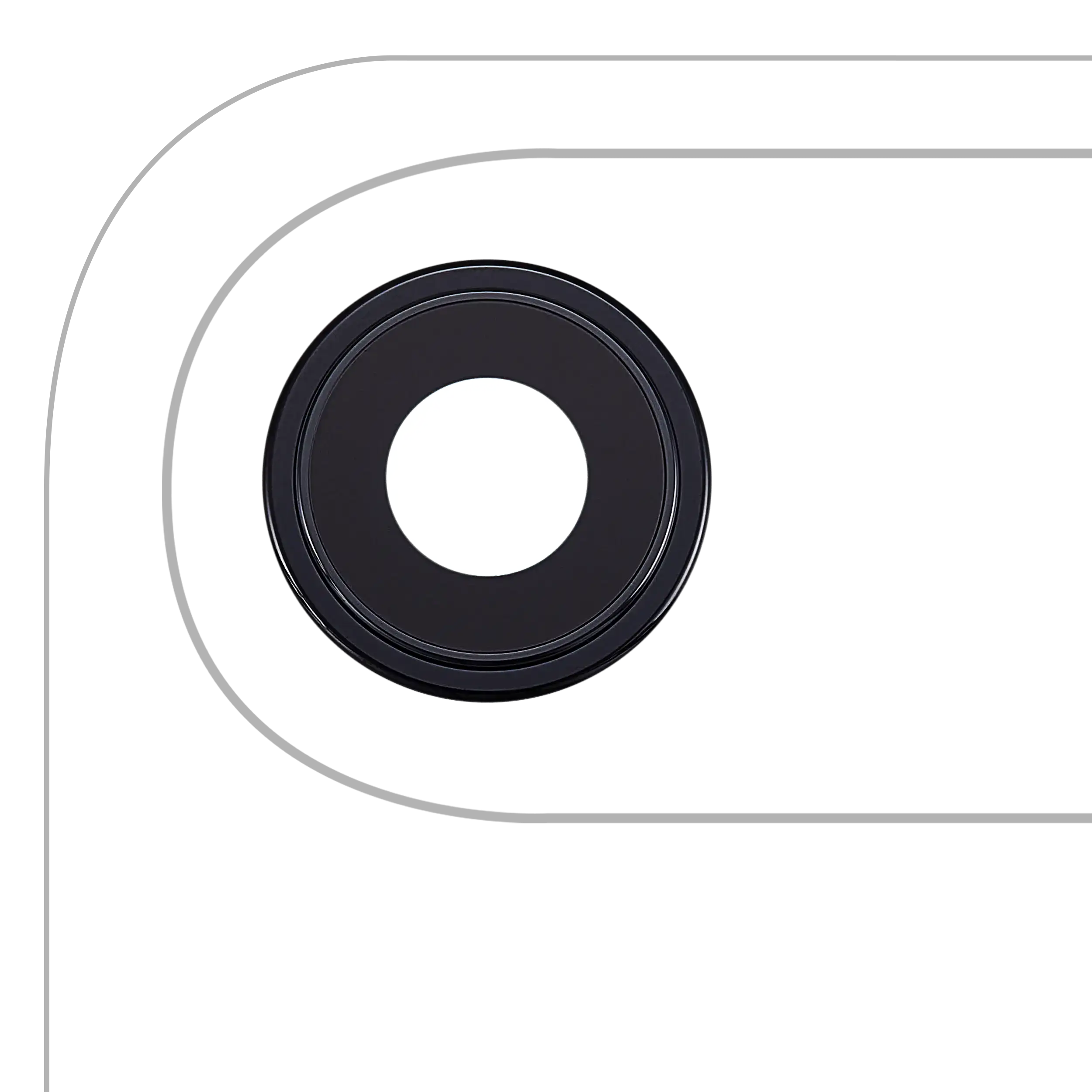 Rear Camera Lens with Holder and Frame for iPhone Air (Premium) (Space Black)