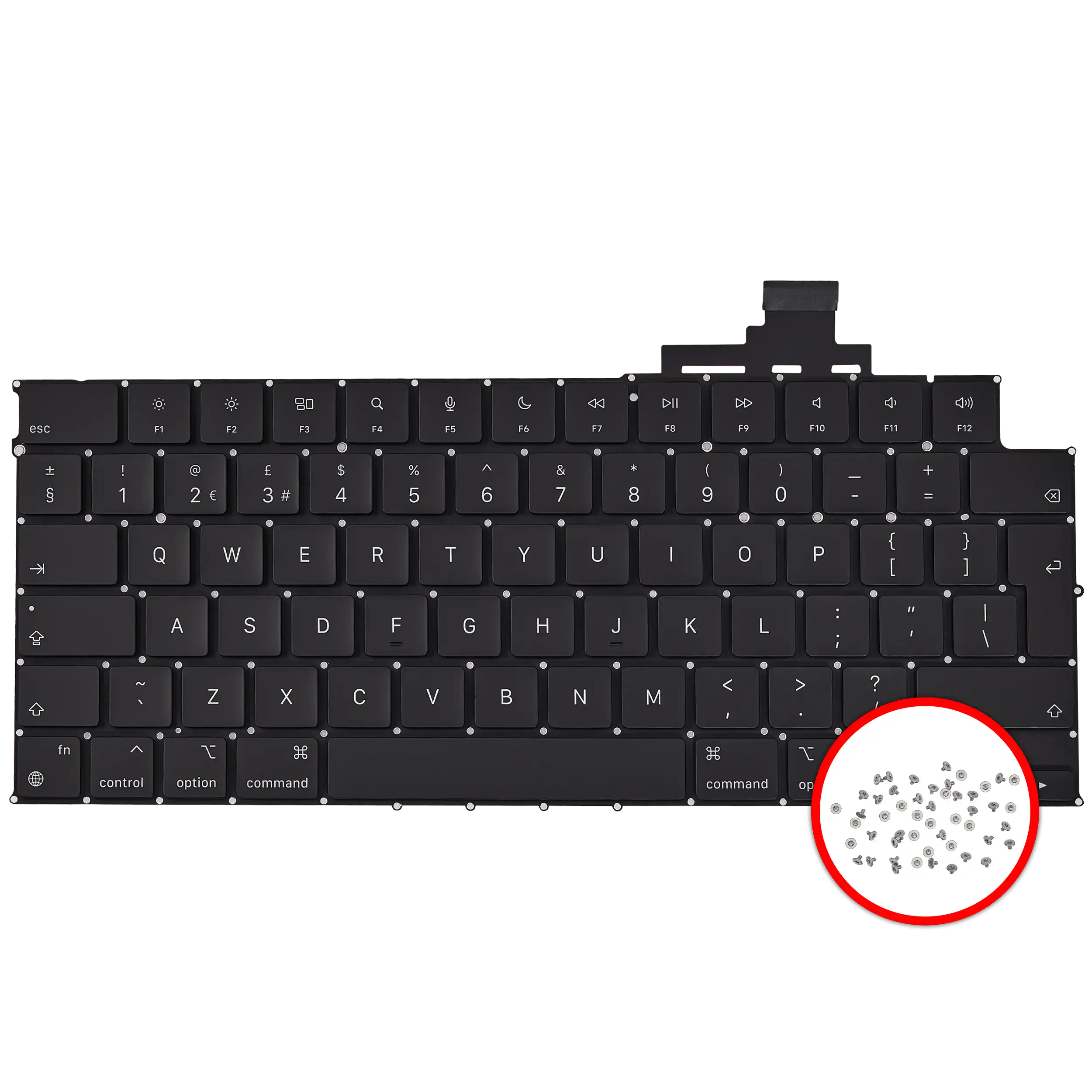 Tastatur mit Hintergrundbeleuchtung & Schrauben für MacBook Air 15" A3114 (UK)