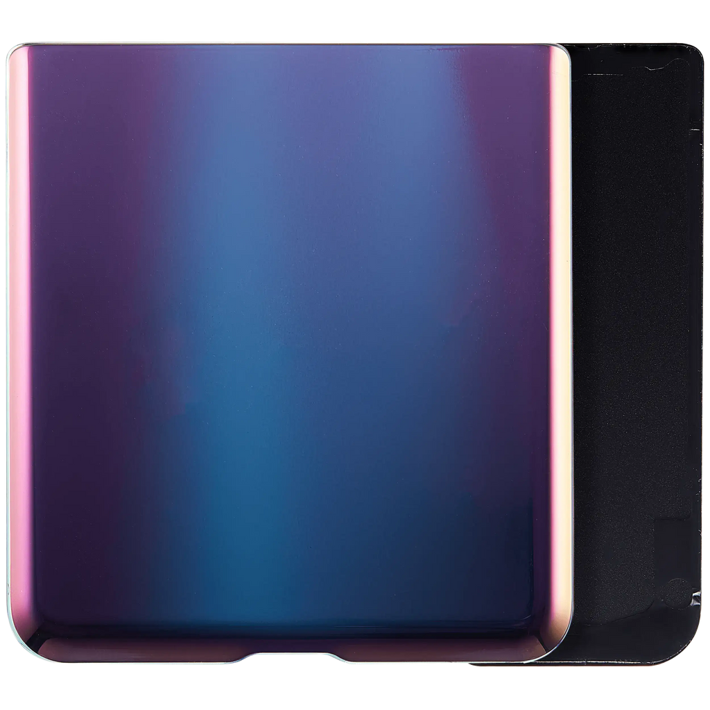 Lower Back Cover Glass with Camera Lens for Samsung Galaxy Z Flip 4G (F700) / Z Flip 5G (F707) (Aftermarket Plus) (Mirror Purple)