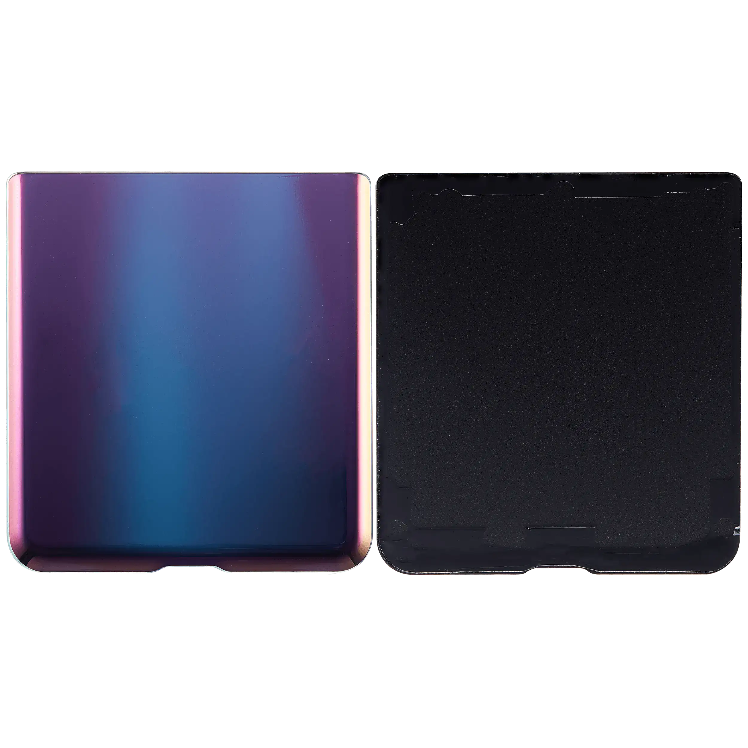 Lower Back Cover Glass with Camera Lens for Samsung Galaxy Z Flip 4G (F700) / Z Flip 5G (F707) (Aftermarket Plus) (Mirror Purple)