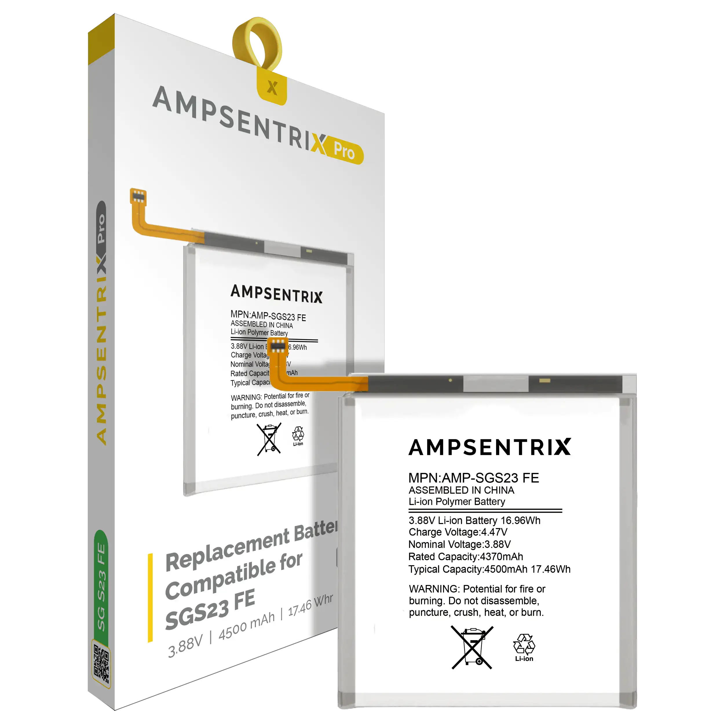 Replacement Akku für Samsung Galaxy S23 FE (AmpSentrix Pro)