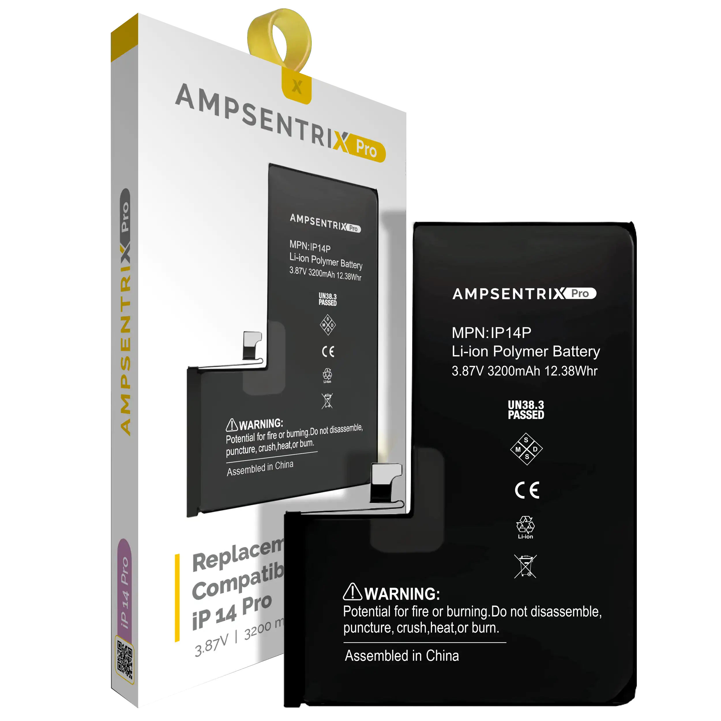 Ersatzakku für iPhone 14 Pro (AmpSentrix Pro)