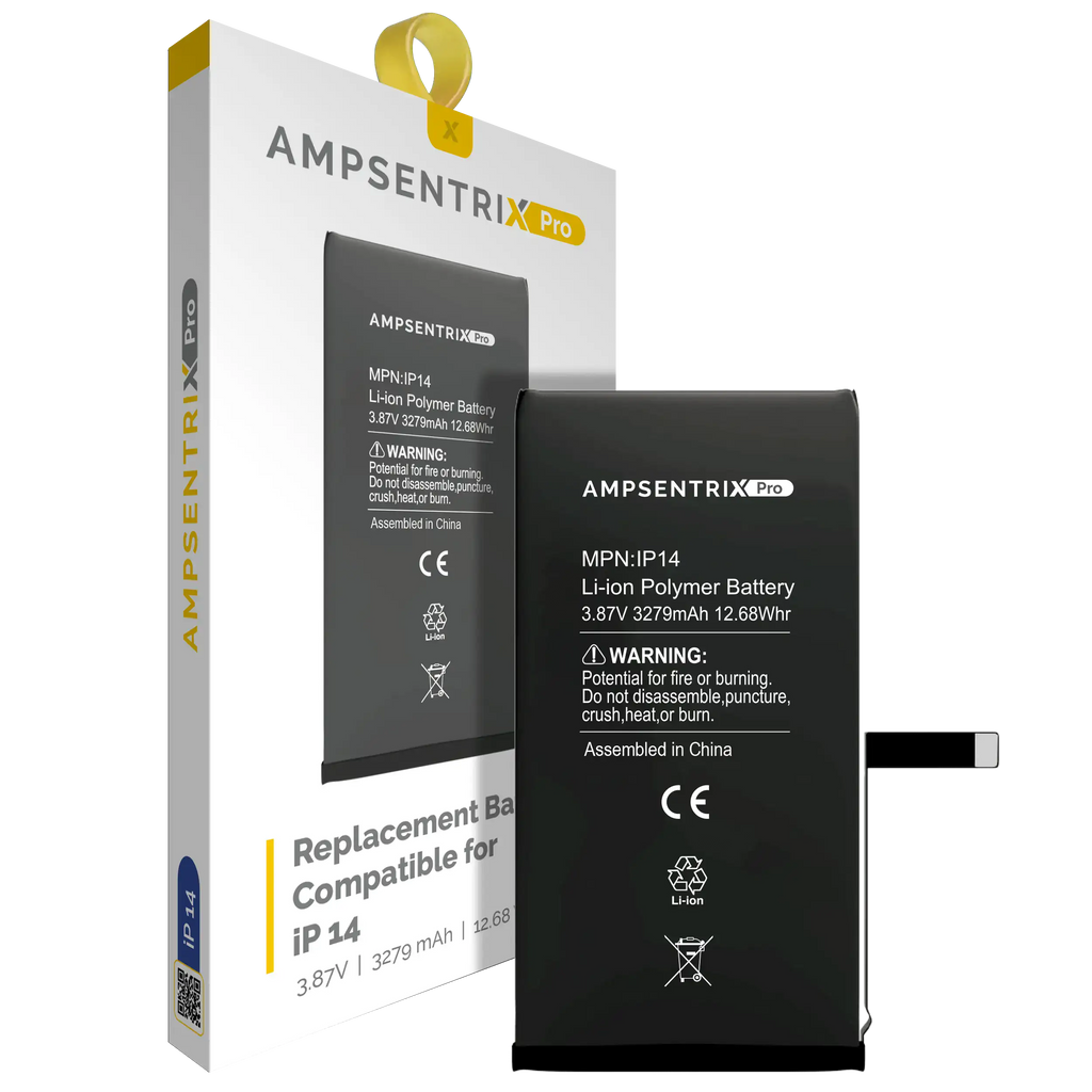 Replacement battery for iPhone 14 (AmpSentrix Pro)