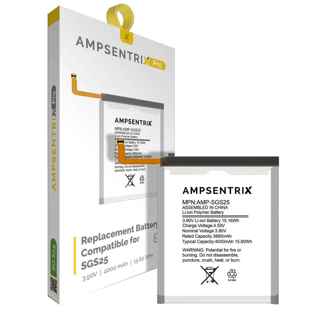 Replacement Battery for Samsung Galaxy S25 (AmpSentrix Pro)