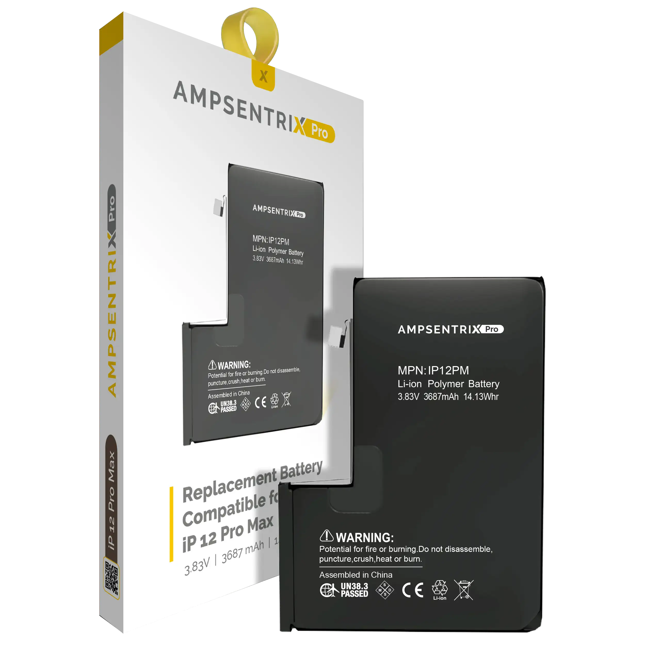 Ersatzakku für iPhone 12 Pro Max (AmpSentrix Pro)